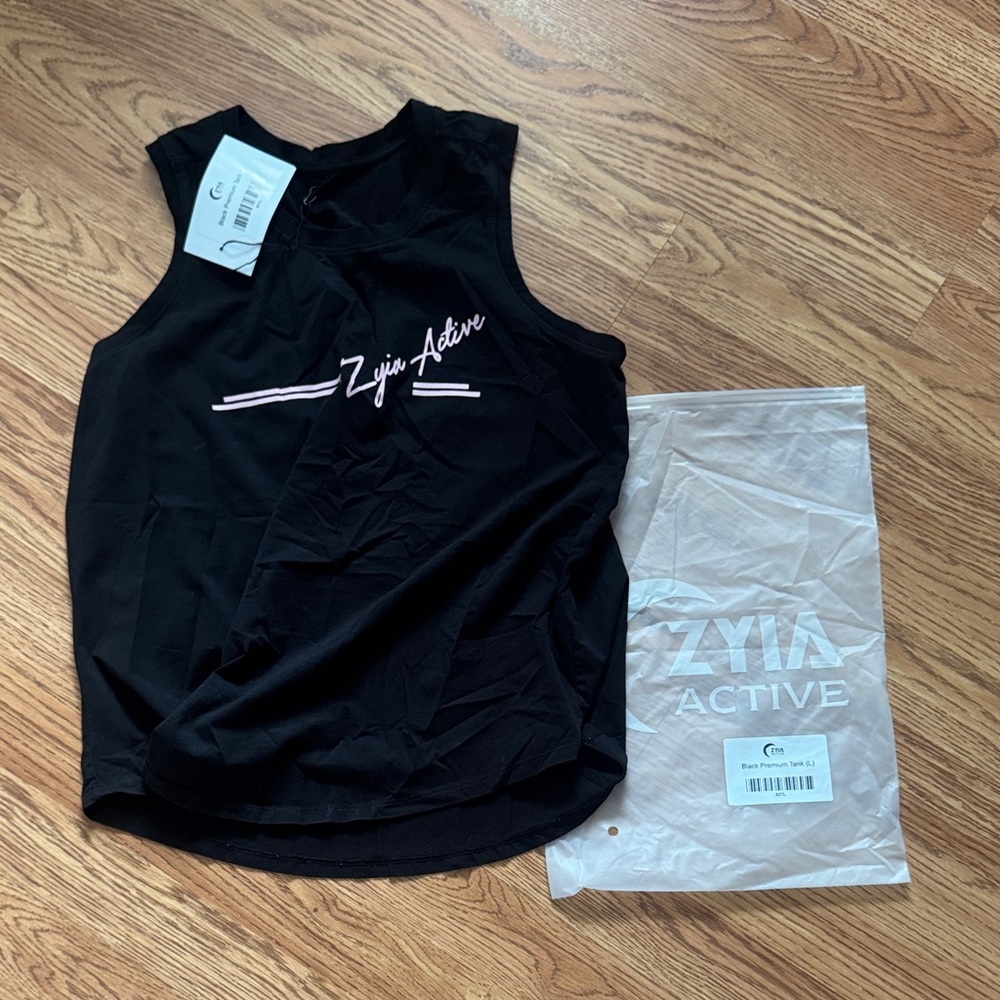 Active USA Black and Pink Tank Top